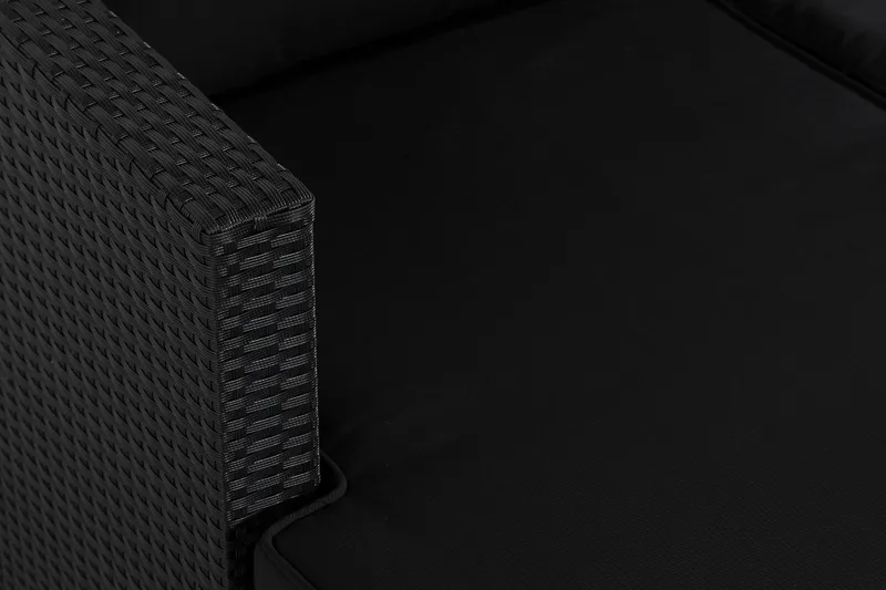 Mendoza Soffgrupp 4-sits Svart - Svart / Svarta dynor - Utemöbler - Utegrupp - Loungegrupp