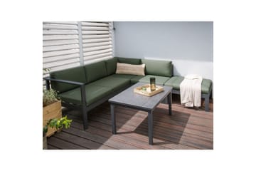 Loungegrupp Messina Grön/svart/grå - Grön/svart/grå - Utemöbler - Utegrupp - Loungegrupp