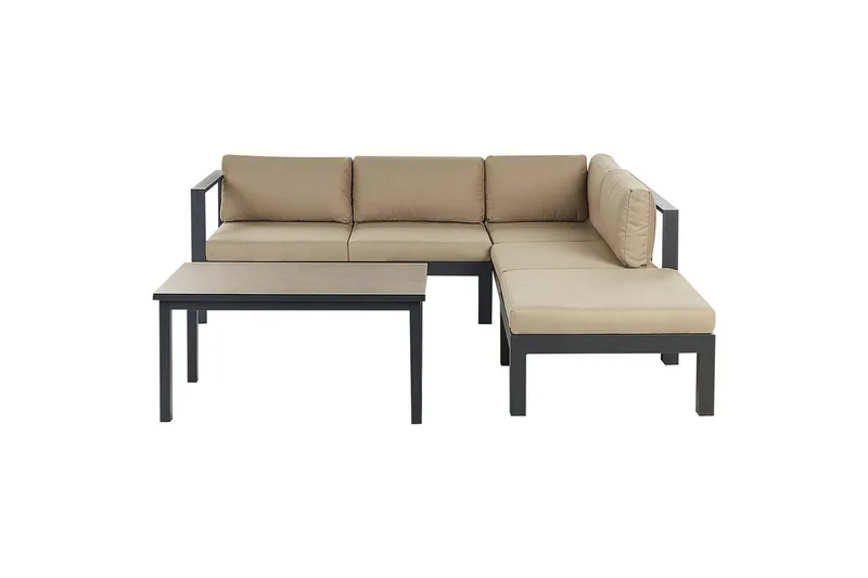 Loungegrupp Messina Svart/beige, Svart/beige