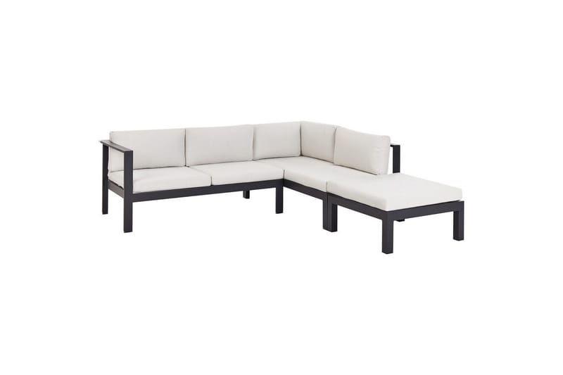 Loungegrupp Messina Vit/svart/grå - Vit/svart/grå - Utemöbler - Utegrupp - Loungegrupp