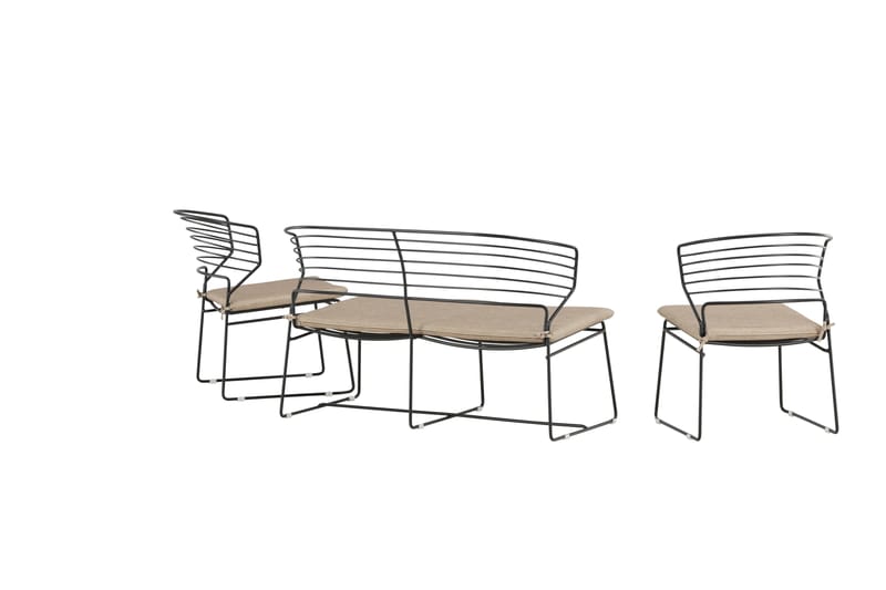 Milano Loungegrupp Utomhus - Beige - Utemöbler - Utegrupp - Loungegrupp