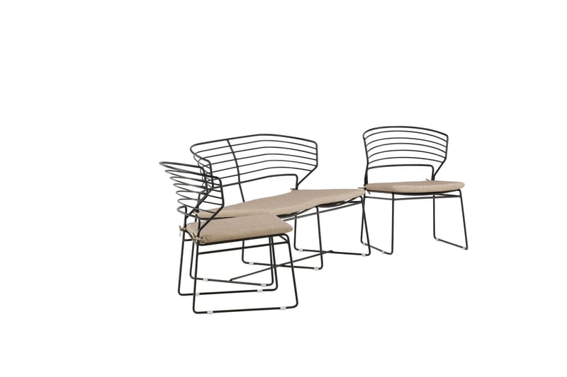 Milano Loungegrupp Utomhus - Beige - Utemöbler - Utegrupp - Loungegrupp