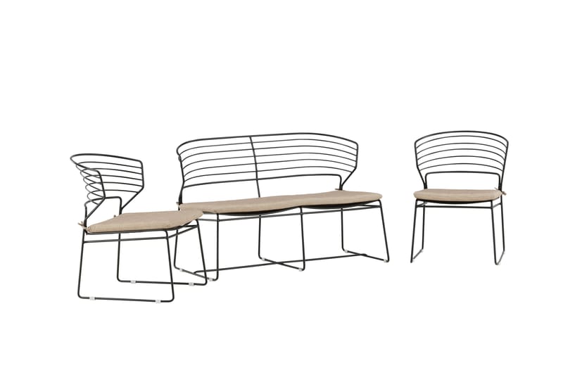 Milano Loungegrupp Utomhus - Beige - Utemöbler - Utegrupp - Loungegrupp