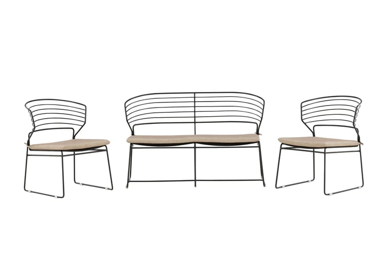 Milano Loungegrupp Utomhus - Beige - Utemöbler - Utegrupp - Loungegrupp