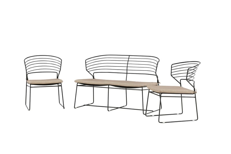 Milano Loungegrupp Utomhus - Beige - Utemöbler - Utegrupp - Loungegrupp