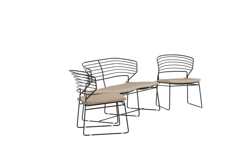 Milano Loungegrupp Utomhus - Beige - Utemöbler - Utegrupp - Loungegrupp
