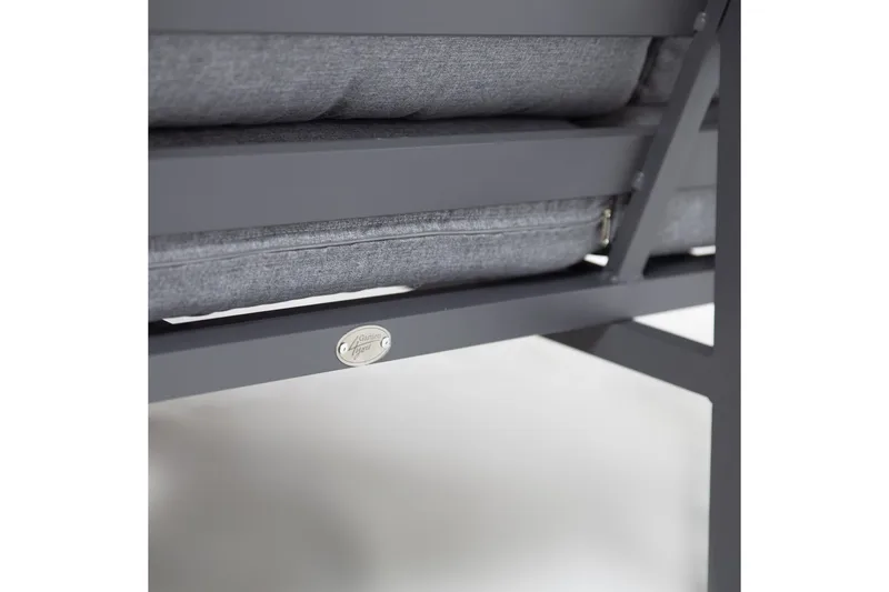 Möbelset ADRIAN Utebord och Hörnsoffa Utomhus mörkgrå - Utemöbler - Utegrupp - Loungegrupp