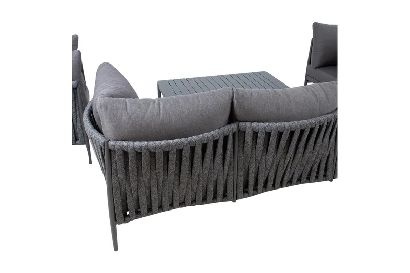 Möbelset Bremen 4 delar Grå - Utemöbler - Utegrupp - Loungegrupp