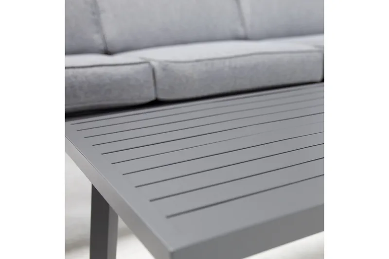 Möbelset Casper Utebord Utesoffa Och 2 Utestolar Mörkgrå - Utemöbler - Utegrupp - Loungegrupp
