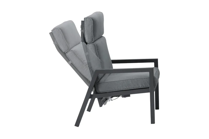 Möbelset Casper Utebord Utesoffa Och 2 Utestolar Mörkgrå - Utemöbler - Utegrupp - Loungegrupp