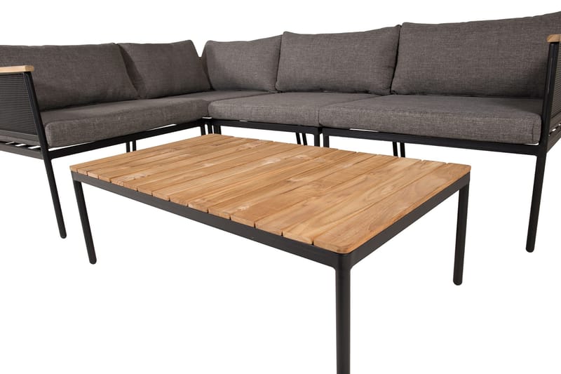 Nettan HörnLoungegrupp Utomhus med Dynor - Svart - Utemöbler - Utegrupp - Loungegrupp