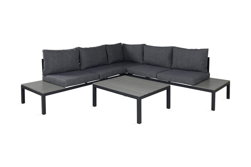 Odense Loungegrupp Utomhus med Dynor - Svart - Utemöbler - Utegrupp - Loungegrupp