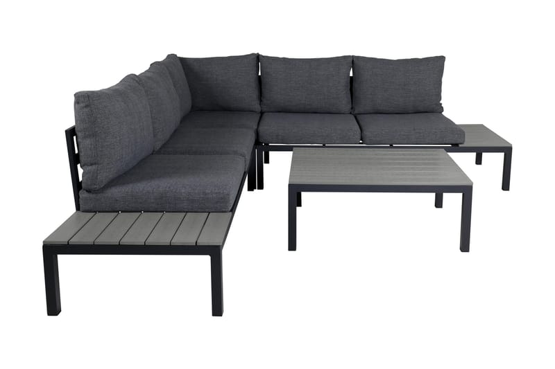 Odense Loungegrupp Utomhus med Dynor - Svart - Utemöbler - Utegrupp - Loungegrupp