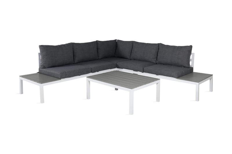 Odense Loungegrupp Utomhus med Dynor - Vit - Utemöbler - Utegrupp - Loungegrupp
