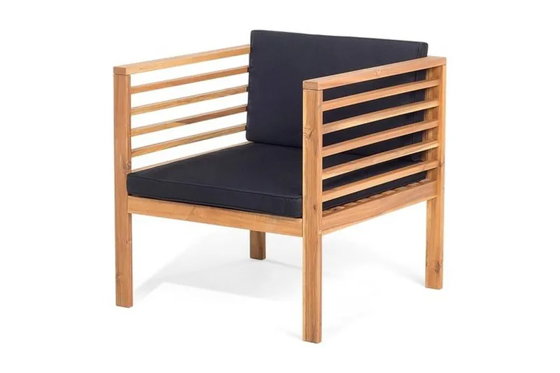 Pacific Loungegrupp Utomhus 130 cm - Trä/Natur - Utemöbler - Utegrupp - Loungegrupp