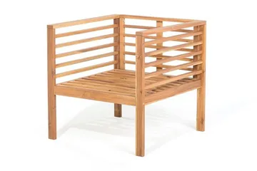 Pacific Loungegrupp Utomhus 130 cm - Trä/Natur - Utemöbler - Utegrupp - Loungegrupp