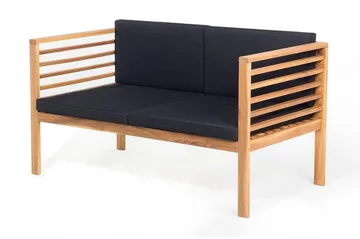 Pacific Loungegrupp Utomhus 130 cm - Trä/Natur - Utemöbler - Utegrupp - Loungegrupp