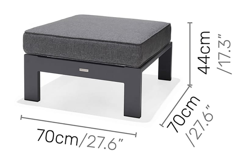 Palau Fåtölj med Fotpall - Grå - Utemöbler - Utestolar & fåtöljer - Utefåtöljer & loungefåtöljer