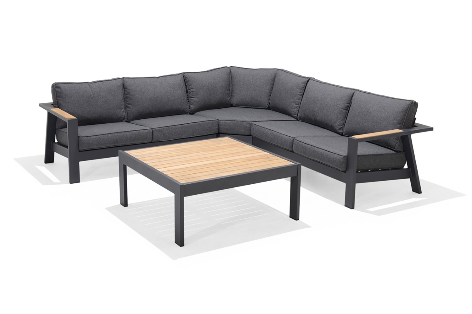 palau loungegrupp utomhus 5-sits trä/grå -