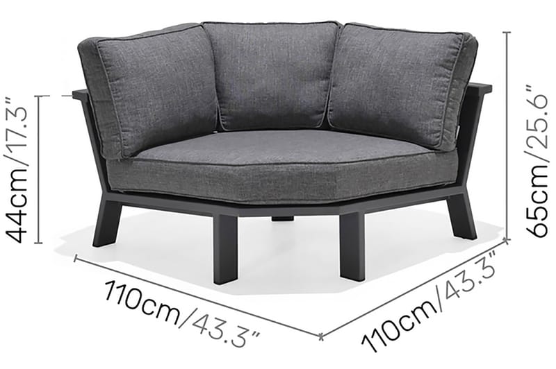 PALAU Loungegrupp Utomhus 5-sits Trä/Grå - Utemöbler - Utegrupp - Loungegrupp