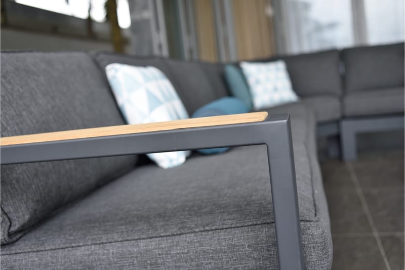 Palau Loungegrupp Utomhus 5-sits - Trä/Grå - Utemöbler - Utegrupp - Loungegrupp