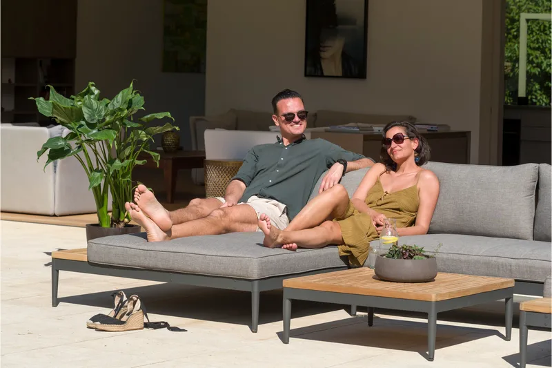 PANJIN Loungegrupp Utomhus 4-sits Svart - Lifestyle Garden - Utemöbler - Utegrupp - Loungegrupp