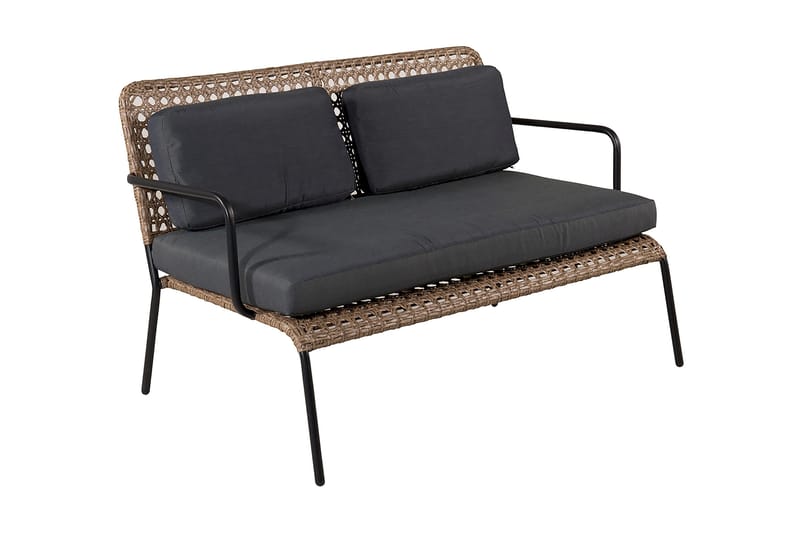 Paola Loungegrupp Utomhus med Dynor - Svart - Utemöbler - Utegrupp - Loungegrupp