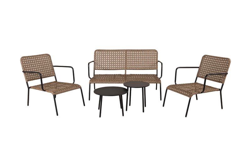 Paola Loungegrupp Utomhus med Dynor - Svart - Utemöbler - Utegrupp - Loungegrupp