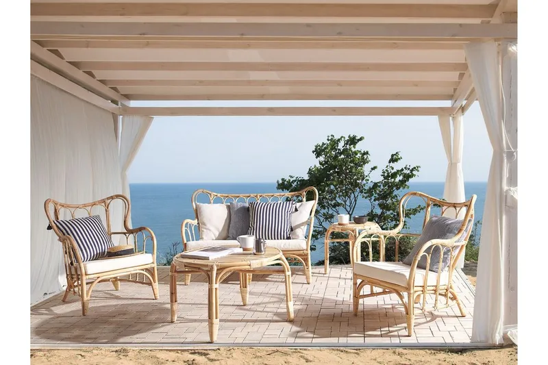 Pedagne Loungegrupp Utomhus 4-sits - Rotting/Beige - Utemöbler - Utegrupp - Loungegrupp