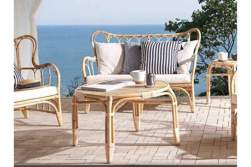 Pedagne Loungegrupp Utomhus 4-sits - Rotting/Beige - Utemöbler - Utegrupp - Loungegrupp