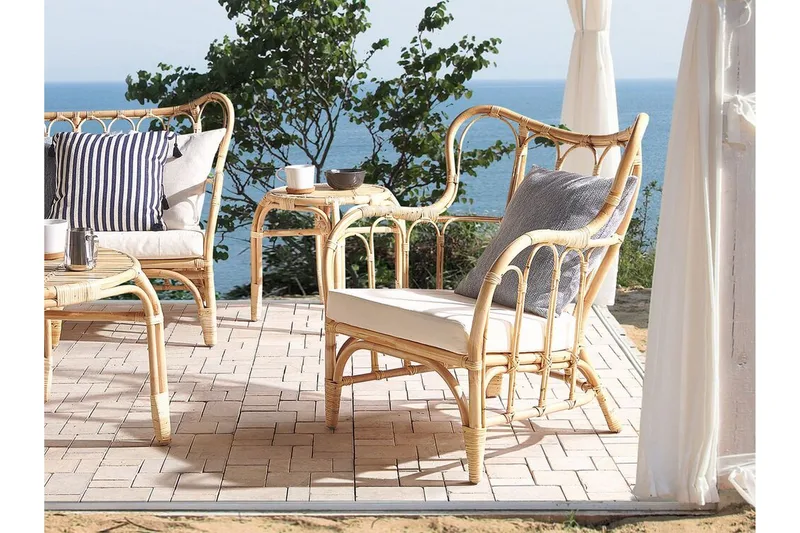 Pedagne Loungegrupp Utomhus 4-sits - Rotting/Beige - Utemöbler - Utegrupp - Loungegrupp