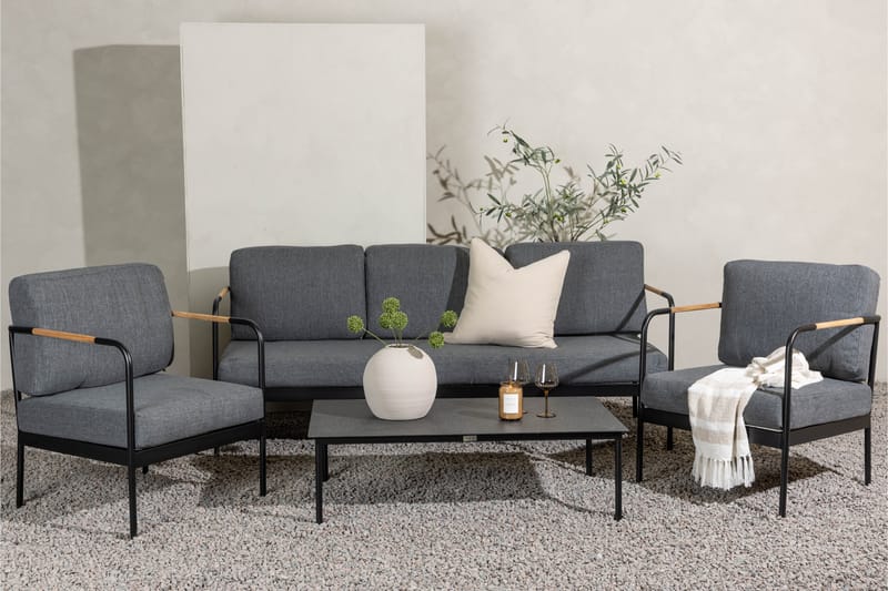 Pehnna Soffgrupp Utomhus 5-sits - Svart - Utemöbler - Utegrupp - Loungegrupp