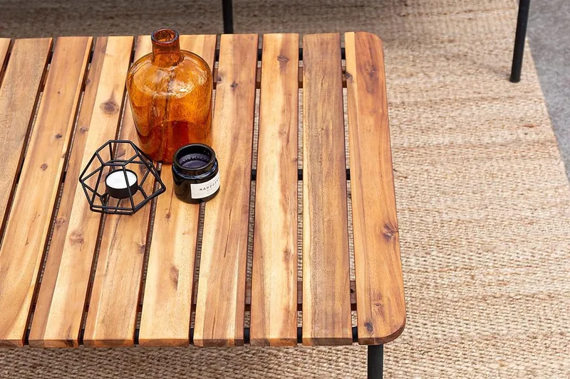 Penh Hörnsoffa Utomhus - Svart/Natur - Utemöbler - Utegrupp - Loungegrupp