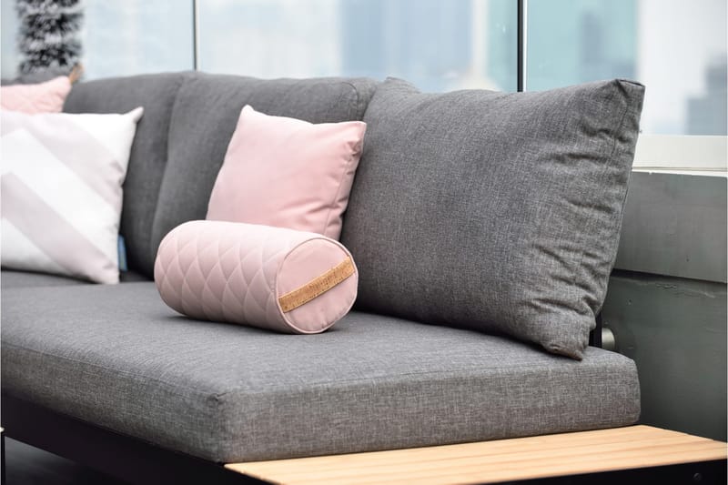 Portals Loungegrupp Utomhus 4-sits - Teak/Svart - Utemöbler - Utegrupp - Loungegrupp