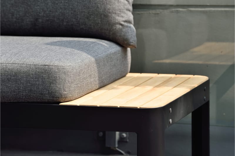 Portals Loungegrupp Utomhus 4-sits - Teak/Svart - Utemöbler - Utegrupp - Loungegrupp