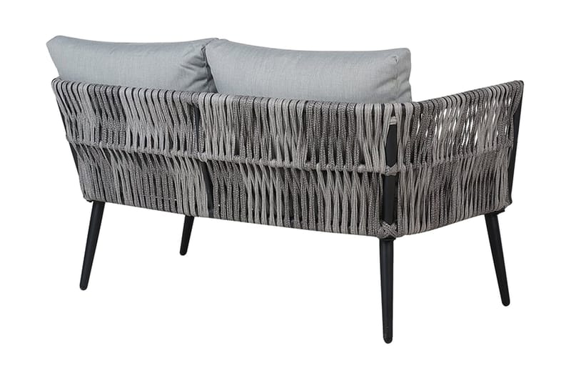 Preveza Loungegrupp Utomhus 120 cm - Grå - Utemöbler - Utegrupp - Loungegrupp