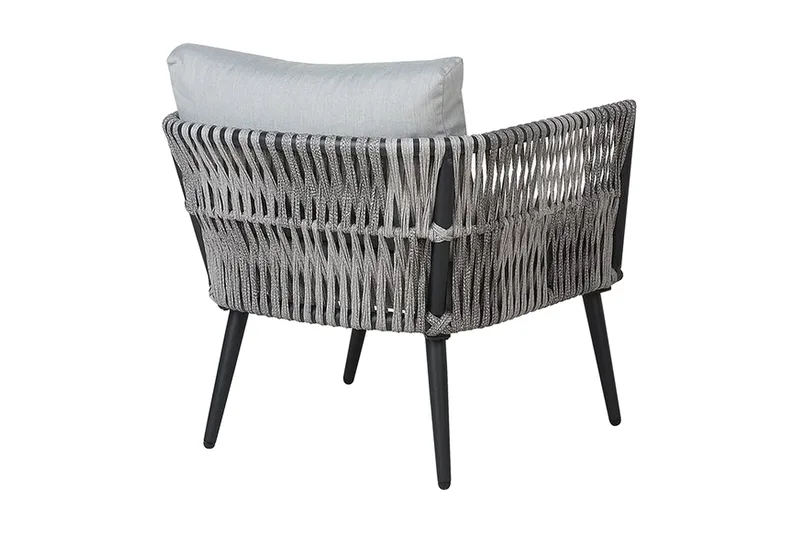 Preveza Loungegrupp Utomhus 120 cm - Grå - Utemöbler - Utegrupp - Loungegrupp