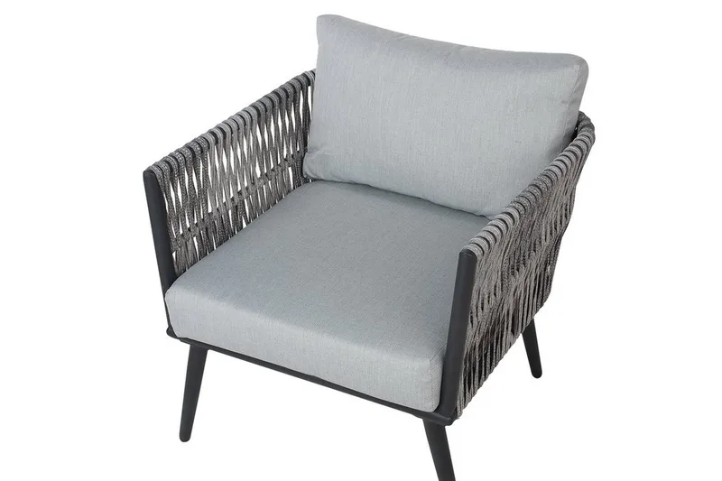 Preveza Loungegrupp Utomhus 120 cm - Grå - Utemöbler - Utegrupp - Loungegrupp