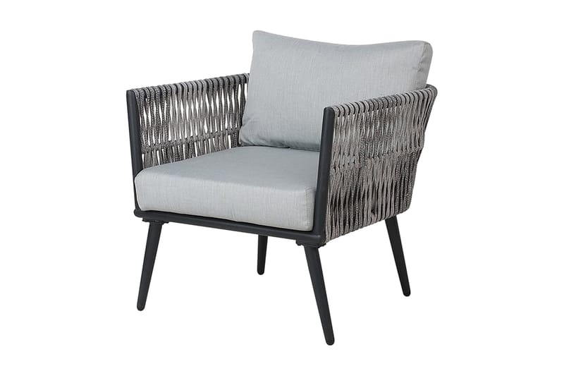 Preveza Loungegrupp Utomhus 120 cm - Grå - Utemöbler - Utegrupp - Loungegrupp