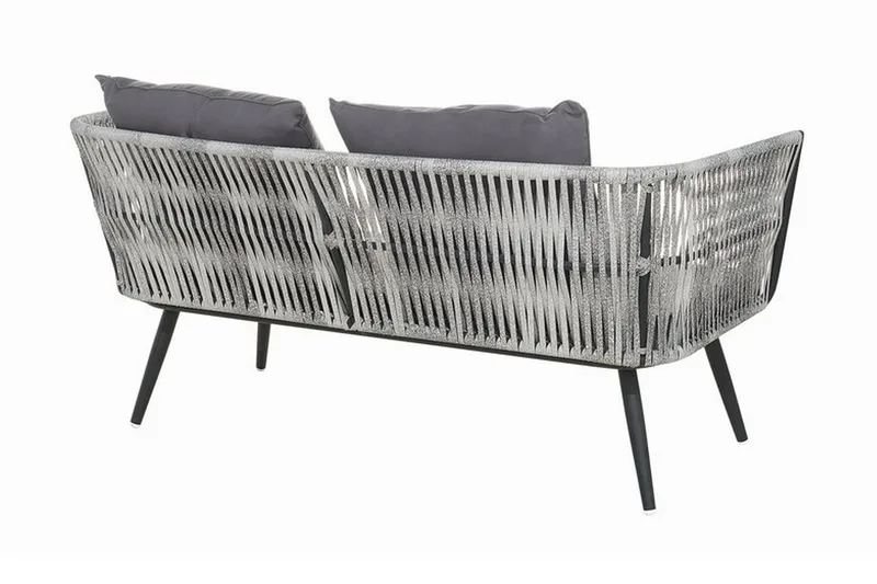 Ragusa Loungegrupp Utomhus 156 cm - Grå - Utemöbler - Utegrupp - Loungegrupp
