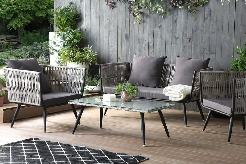 RAGUSA Loungegrupp Utomhus 156 cm - Utemöbler - Utegrupp - Loungegrupp