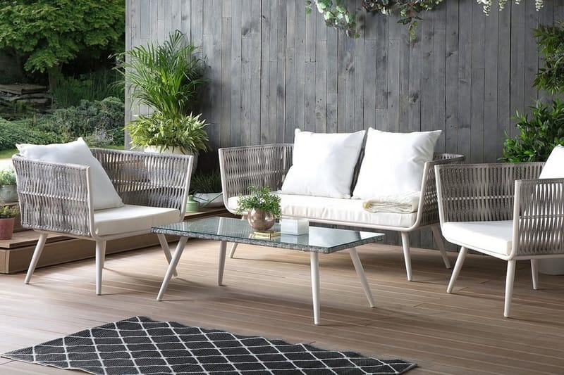RAGUSA Loungegrupp Utomhus 156 cm - Utemöbler - Utegrupp - Loungegrupp