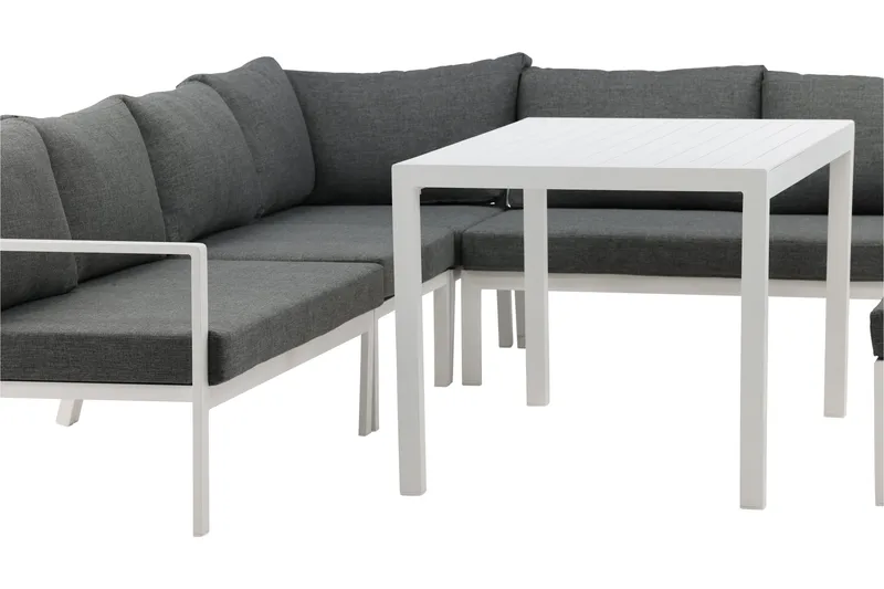 Ramos Hörnsoffa Utomhus - Vit/Grå - Utemöbler - Utegrupp - Loungegrupp