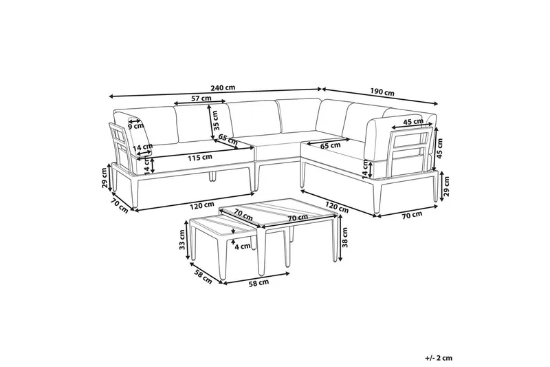 Loungegrupp Rima III Beige - Beige - Utemöbler - Utegrupp - Loungegrupp