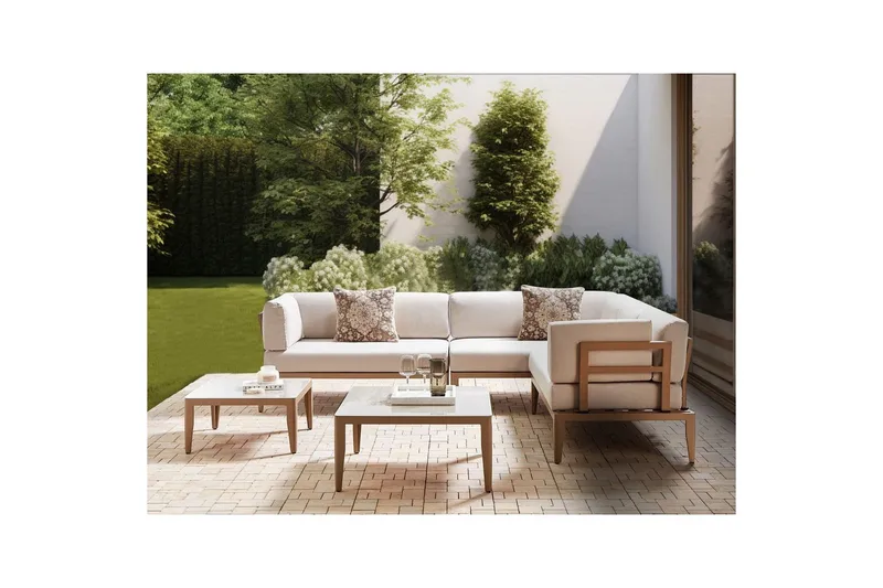 Loungegrupp Rima III Beige - Beige - Utemöbler - Utegrupp - Loungegrupp