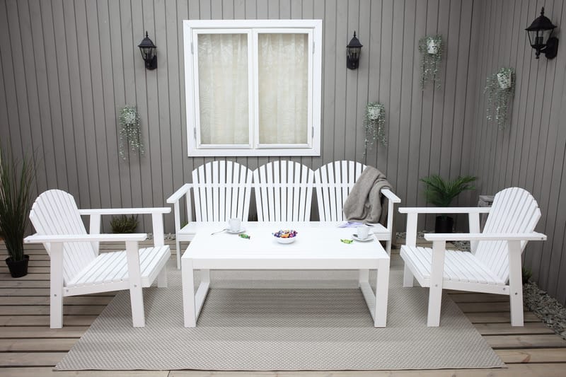 Rolston Loungeset - Vit - Utemöbler - Utegrupp - Loungegrupp