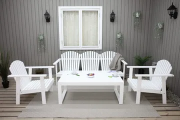 Rolston Loungeset - Vit - Utemöbler - Utegrupp - Loungegrupp