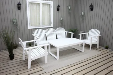 Rolston Loungeset - Vit - Utemöbler - Utegrupp - Loungegrupp
