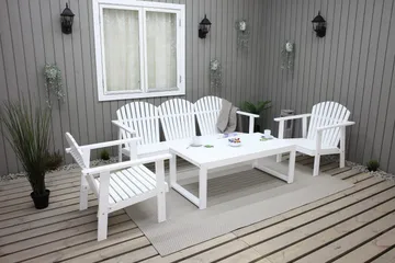Rolston Loungeset - Vit - Utemöbler - Utegrupp - Loungegrupp