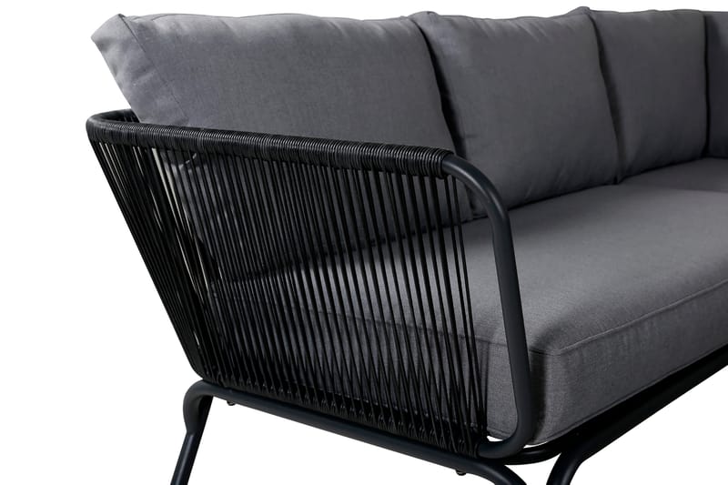 Roxo HörnLoungegrupp Utomhus med Dynor - Svart - Utemöbler - Utegrupp - Loungegrupp